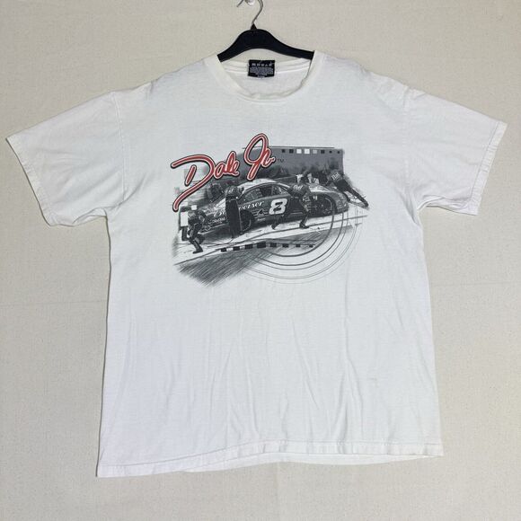 Vintage Dale Earnhardt Dr. Dale  T-Shirt Size Medium Nascar 100% Cotton White - Picture 1 of 16